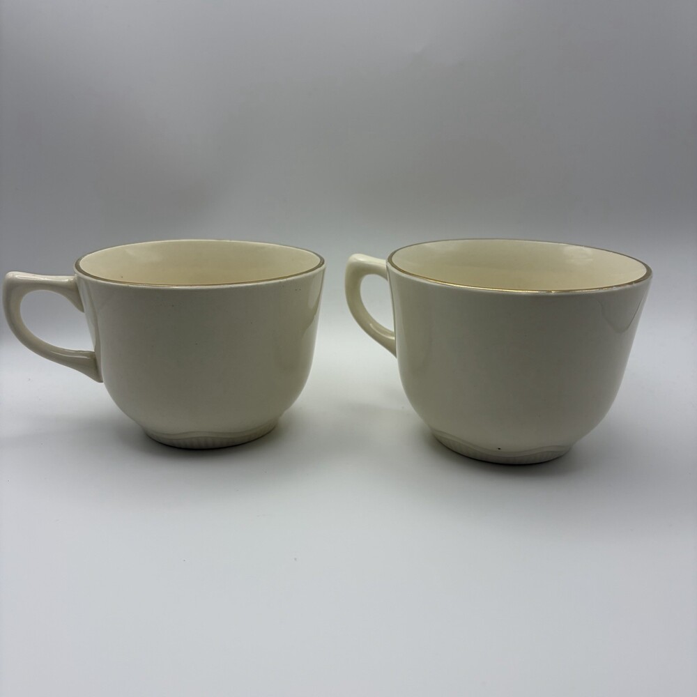 Hazel Flat Cups By SCIO Lot Of 2 Floral USA - Picture 6 of 9